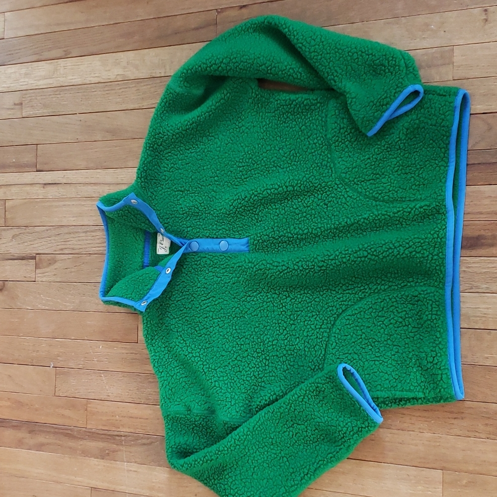 J. Crew snap collar sherpa / fleece pullover